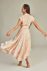 Vestido Trench Midi Estampa Paisley Verde - Empress Brasil Nacional