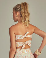 Bustier Cropped Estampa Paisley Verde - Empress Brasil Nacional