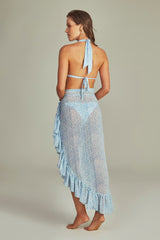 Saia Ruffle Estampa Ciel Bleu - Empress Brasil Nacional