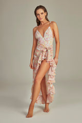 Saia Ruffle Estampa Paisley Verde - Empress Brasil Nacional