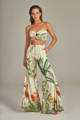 Cropped Bustier Estampa Tropical Paradise - Empress Brasil Nacional