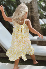 Vestido Bella Estampa Onça Amarelo