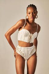 Biquini Lady Textura Laise Off White - Empress Brasil Nacional