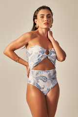 Body Scarf Estampa Paisley Azul - Empress Brasil Nacional