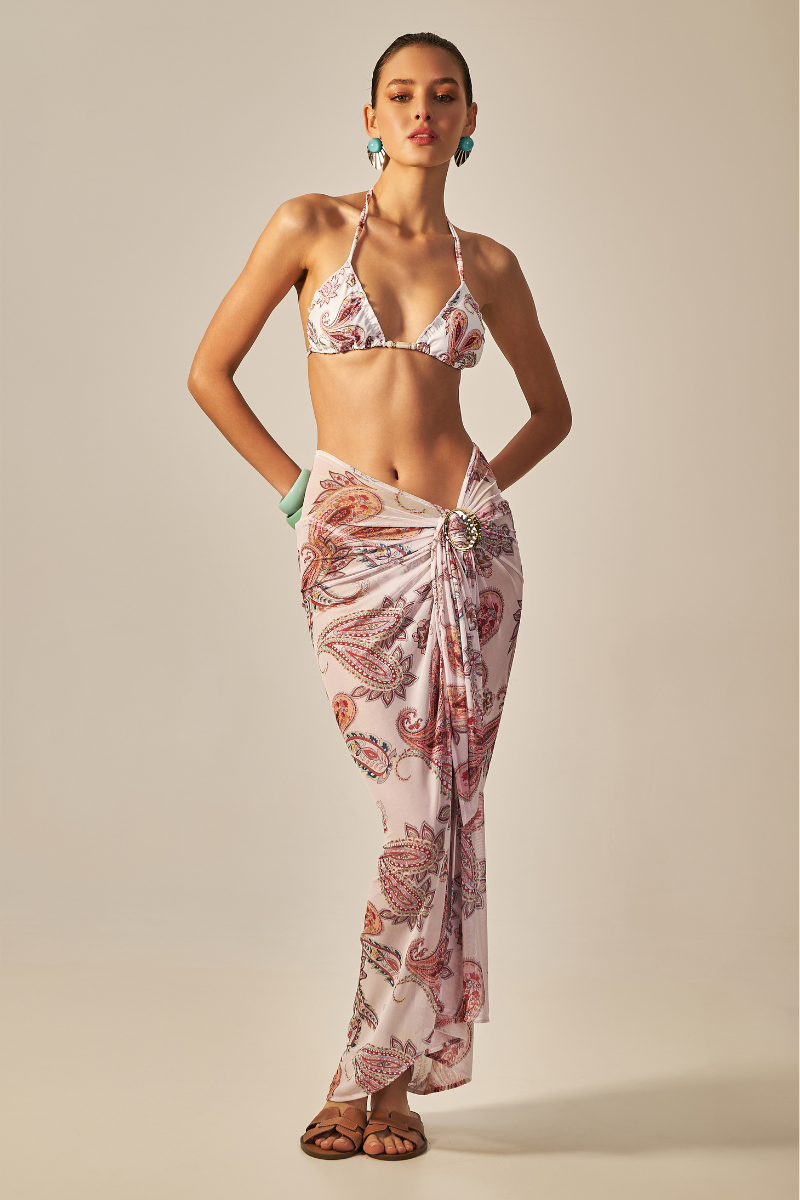 Canga Buzios Estampa Paisley Rosa - Empress Brasil Nacional