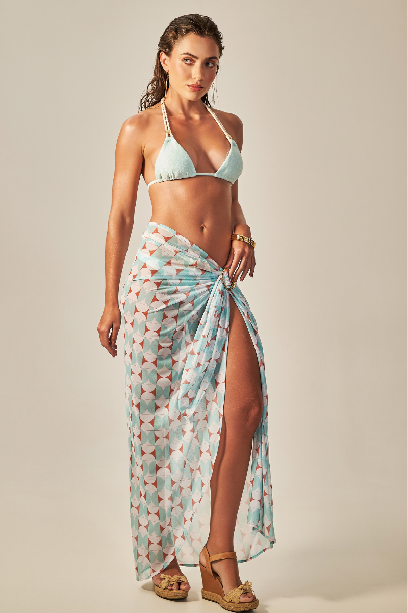 Canga Buzios Estampa Retrô Verde - Empress Brasil Nacional