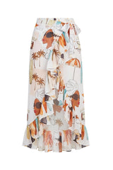Saia Ruffle Estampa Pop Art