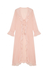 Robe Ruffle Estampa Degradê Blush