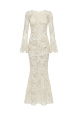 Vestido Azely Long Renda Off White