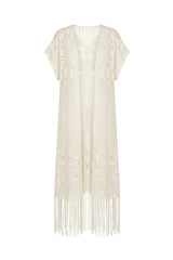 Kimono Fringe Off White