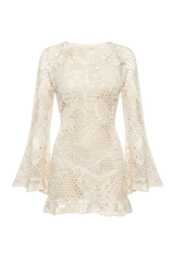 Vestido Azely Short Renda Off White