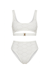Biquini Roxy Textura Jacquard Off white