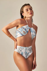Biquíni Bardot Estampa Paisley Azul