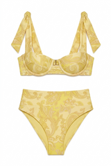 Biquini Joia Estampa Barroco Amarelo - Empress Brasil Nacional