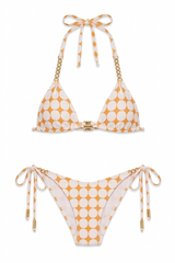 Biquini Monaco Estampa Laranja Retro - Empress Brasil Nacional
