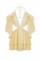 Vestido Alex Estampa Degradê Amarelo - Empress Brasil Nacional