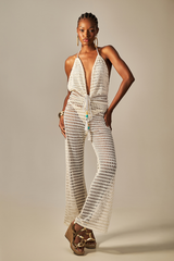 Macacão Lace Rede Off White - Empress Brasil Nacional