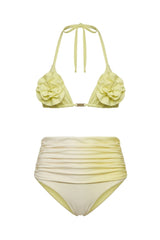 Biquini Lisa Estampa Degradê Amarelo