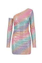 Vestido Yasmin Paetê Rainbow