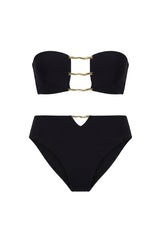 Biquini Bossa Textura Flat Preto