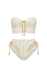 Biquini Lady Textura Laise Off White