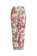 Canga Buzios Estampa Paisley Rosa