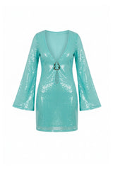 Vestido Sixty Short Paete Verde