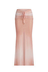 Saia Tule Estampa Degradê Blush