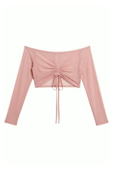 Top Tule Estampa Degradê Blush