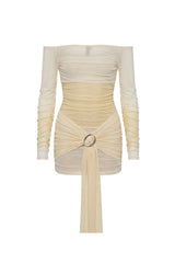 Vestido Yasmin Estampa Degradê Amarelo