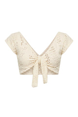 Top Cherie Textura Jaquard Off White