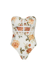 Body Bouche Tule Estampa Rosas