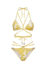 Biquini New Cross Estampa Barroco Amarelo - Empress Brasil Nacional