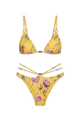 Biquini Floral Amarelo Cross - Empress Brasil Nacional