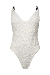 Body Lily Textura Floral Off White - Empress Brasil Nacional