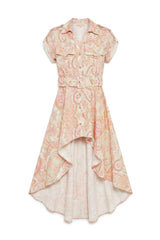 Vestido Trench Midi Estampa Paisley Verde - Empress Brasil Nacional