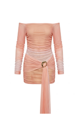 Vestido Yasmin Estampa Degradê Blush