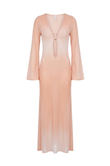 Vestido Sixty Longo Estampa Degradê Blush