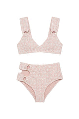 Biquini Sloane Textura Tweed Rosa - Empress Brasil Nacional