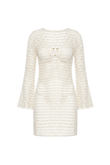 Vestido Sixty Curto Rede Off White
