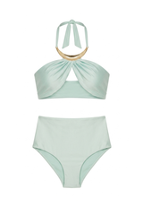 Biquini Bardot Estampa Degradê Verde