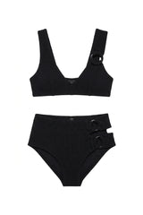 Biquini Sloane Textura Tweed Preto - Empress Brasil Nacional