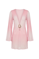 Vestido Sixty Short Estampa Degradê Rosa