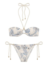 Biquini Jaqueline Estampa Paisley Azul