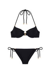 Biquini Jaqueline Textura Laise Preto