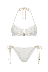 Biquini Jaqueline Textura Laise Off White