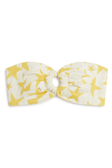 Bustier Cropped Estampa Star Amarelo