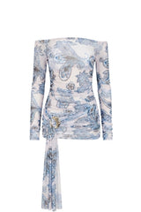 Vestido Yasmin Estampa Paisley Azul - Empress Brasil Nacional