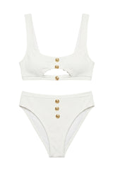 Biquini Charlie Textura Losango Off White - Empress Brasil Nacional