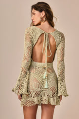 Vestido Azely Short Renda Pistache